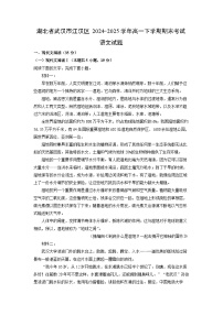 湖北省武汉市江汉区2024-2025学年高一下学期期末考试语文试卷（解析版）