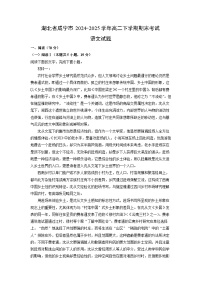 湖北省咸宁市2024-2025学年高二下学期期末考试语文试题（解析版）