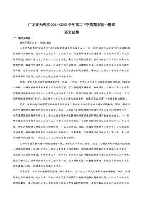 广东省大湾区2024-2025学年高二下学期期末考试语文试题（Word版附答案）