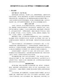 贵州省毕节市2024-2025学年高二下学期期末语文试题（含答案）