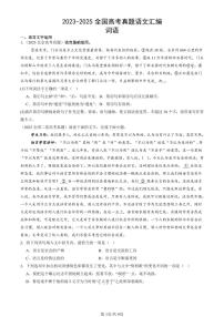 2023-2025全国高考真题语文汇编：词语 有答案解析