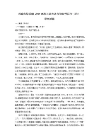 西南名校联盟2025届高三高考备考诊断性联考（四）语文试题（解析版）