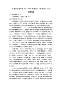 安徽省部分学校2024-2025学年高一下学期期末联考语文试题（解析版）