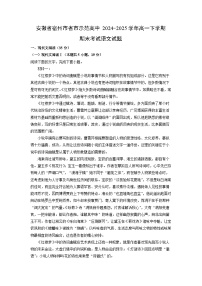 安徽省宿州市省市示范高中2024-2025学年高一下学期期末考试语文试题（解析版）