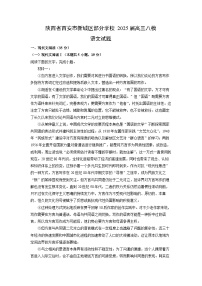 陕西省西安市新城区部分学校2025届高三八模语文试卷（解析版）