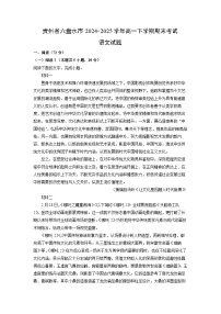 贵州省六盘水市2024-2025学年高一下学期期末考试试题语文试卷（解析版）