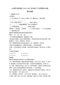 上海市浦东新区2024-2025学年高二下学期期末考试语文试题（解析版）