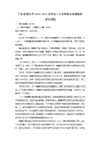 广东省惠州市2024-2025学年高一下学期期末质量检测语文试题（解析版）