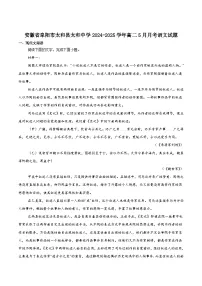 安徽省太和中学2024-2025学年高二下学期5月教学质量检测语文试题（含答案）