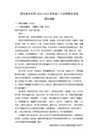 四川省泸州市2024-2025学年高一下学期期末考试语文试题（解析版）