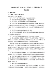 云南省昆明市2024-2025学年高二下学期期末考试语文试题（解析版）