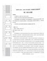 陕西省咸阳市2024-2025学年高二下学期期末考试 语文 PDF版含解析含答案解析