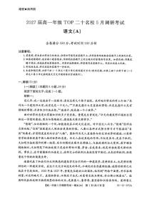 河南省TOP二十名校2024-2025学年高一下学期5月调研考试语文（A卷）试卷+答案