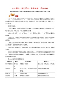 九三阅兵：铭记历史、致敬英雄、开创未来-备战2026年高考语文写作之素材讲练（全国通用）
