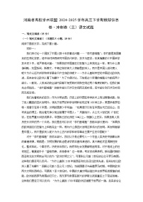 河南省名校学术联盟2024-2025学年高三下学期模拟信息卷·冲刺卷（三）语文试卷（解析版）