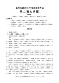 2025重庆市七校联盟高二下学期期末考试语文PDF版含解析