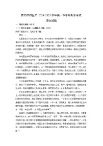 青岛市四区市2024-2025学年高一下学期期末考试语文试卷（解析版）