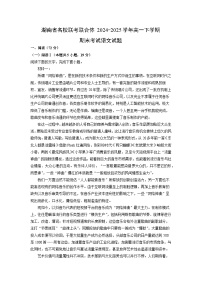 【语文】湖南省名校联考联合体2024-2025学年高一下学期期末考试试题（解析版）