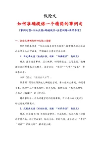 专题11 议论文如何准确提炼一个精简的事例句-2026年高考语文作文提分技法微专题讲练（全国通用）