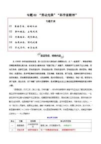 专题02 劳动光荣（事例 细节 时评 熟悉的劳动者）-2026年高考语文一轮复习之教材主题作文训练（全国通用）