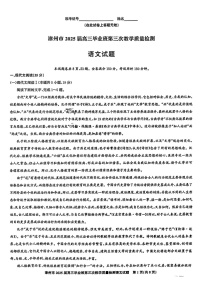 福建省漳州市2025届高三下学期第三次教学质量检测-语文试卷（含答案）