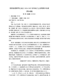 陕西省咸阳市礼泉县2024-2025学年高二上学期期中考试语文试题（学生版）