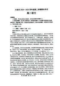 辽宁省大连市2024-2025学年高二下学期期末考试语文试卷（含答案）