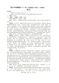 河北省邢台市NT20名校联合体2025—2026学年上学期高三年级10月联考语文试卷（月考）