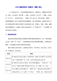 2026届高考语文一轮复习：逻辑 讲义
