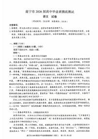 2026届广西南宁市高三上学期摸底测试语文试题 （月考）