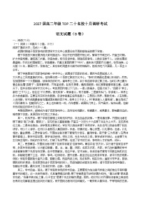 河南省TOP二十名校2025-2026学年高二上学期10月调研考试语文（B卷）试卷（Word版附答案）