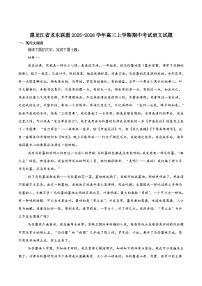 黑龙江省龙东十校联盟2026届高三上学期期中考试语文试卷（含解析）