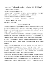 2025-2026学年黑龙江省哈尔滨三十二中高二（上）期中语文试卷-自定义类型
