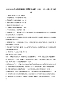 2025-2026学年陕西省西安市雁塔区高新一中高一（上）期中语文试卷-自定义类型