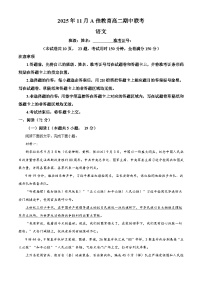 湖南省A佳教育联盟2025-2026学年高二上学期期中联考语文试题（含答案及解析）