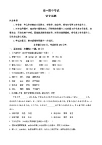 山东省济南市山东省实验中学2025-2026学年高一上学期期中语文试题（含答案）