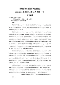 河南省信阳高级中学北湖校区2025-2026学年高二上期11月测试（一）语文试题