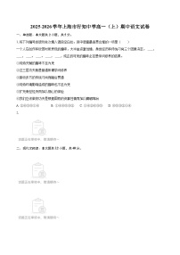 2025-2026学年上海市行知中学高一（上）期中语文试卷-自定义类型
