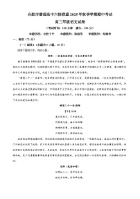 安徽省合肥市普通高中六校联盟2025-2026学年高三上学期11月期中考试语文试卷（Word版附解析）