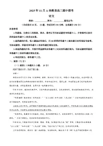 湖南省A佳教育联盟三新教育联考2025-2026学年高二上学期期中联考语文试卷（Word版附解析）