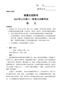 湘豫名校联考2025-2026学年高三上学期11月一轮复习诊断考试 语文 Word版含解析