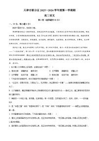 天津市部分区2025-2026学年高三上学期期中语文试题（含答案）（含解析）
