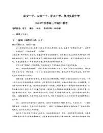 福建省泉州市实验中学等四校2025_2026学年高三上学期期中考试语文试题（文字版，含答案）