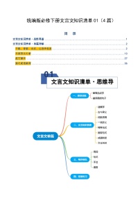 高考语文一轮复习-统编版必修下册文言文知识清单01（知识清单）（全国通用）（解析版）