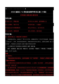 14名校联考作文汇编十四（2025年12月考）-2026届高考语文热点作文素材讲练（全国通用）