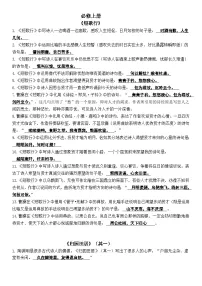 高考第一轮复习高中语文部编教材【必修上册】情境式默写知识点汇总