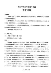 湖北省云学联盟2025-2026学年高三上学期12月月考语文试卷（PDF版附解析）