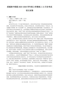 辽宁省大连市滨城高中联盟2026届高三上学期期中Ⅱ考试 语文试卷（PDF图片版）
