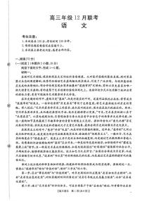 河北省2026届高三上学期12月联考语文试题（含答案）