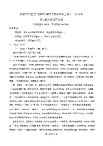 四川省成都市石室成飞中学2026届高三上学期11月月考语文试卷（Word版附解析）